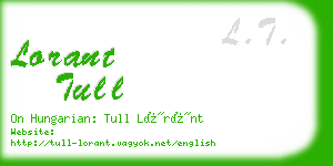 lorant tull business card